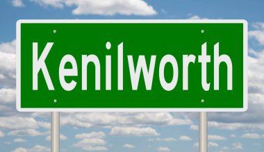 İşaretli yeşil 3D otoyol