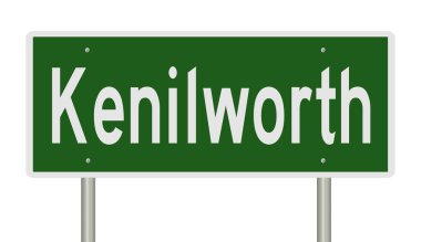 İşaretli yeşil 3D otoyol