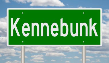 İşaretli yeşil 3D otoyol