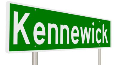 İşaretli yeşil 3D otoyol