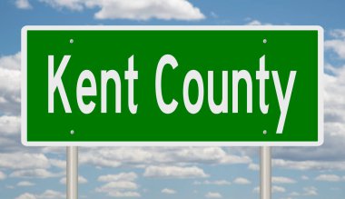 İşaretli yeşil 3D otoyol