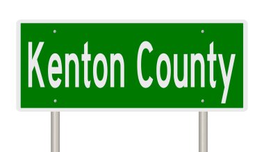 İşaretli yeşil 3D otoyol