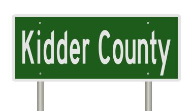 İşaretli yeşil 3D otoyol