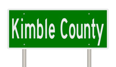 İşaretli yeşil 3D otoyol