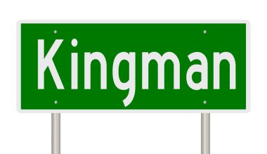 İşaretli yeşil 3D otoyol