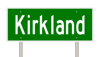 İşaretli yeşil 3D otoyol