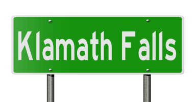 İşaretli yeşil 3D otoyol