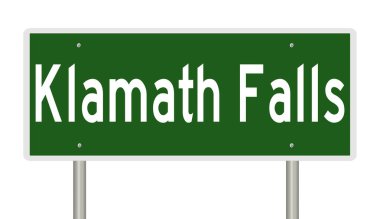 İşaretli yeşil 3D otoyol