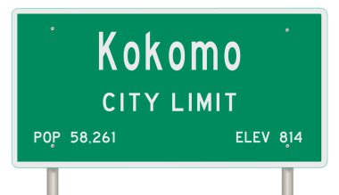 İşaretli yeşil 3D otoyol