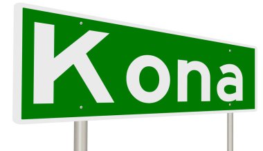 İşaretli yeşil 3D otoyol