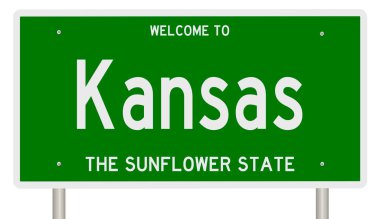 İşaretli yeşil 3D otoyol