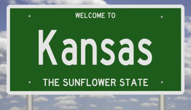 İşaretli yeşil 3D otoyol