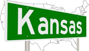 İşaretli yeşil 3D otoyol