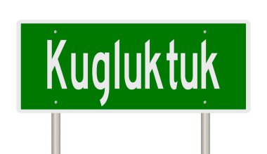 İşaretli yeşil 3D otoyol