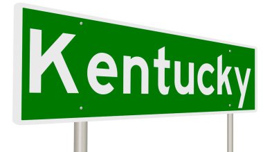 İşaretli yeşil 3D otoyol