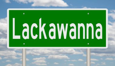 İşaretli yeşil 3D otoyol