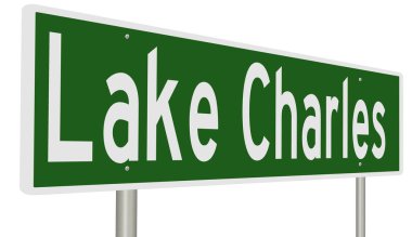 İşaretli yeşil 3D otoyol