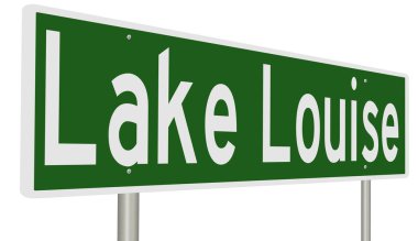 İşaretli yeşil 3D otoyol