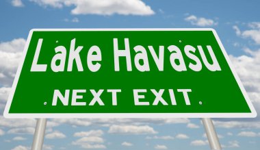 İşaretli yeşil 3D otoyol