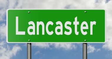 İşaretli yeşil 3D otoyol