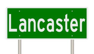 İşaretli yeşil 3D otoyol