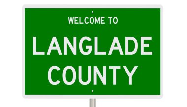 İşaretli yeşil 3D otoyol