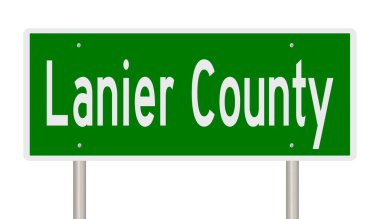 İşaretli yeşil 3D otoyol