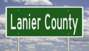 İşaretli yeşil 3D otoyol