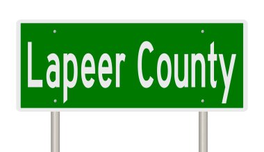 İşaretli yeşil 3D otoyol