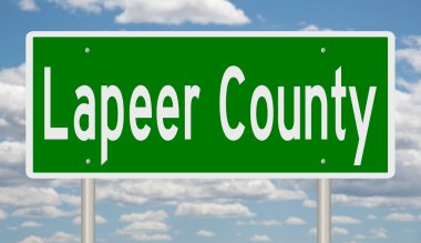 İşaretli yeşil 3D otoyol