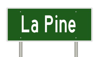 İşaretli yeşil 3D otoyol