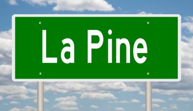 İşaretli yeşil 3D otoyol