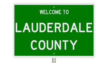 İşaretli yeşil 3D otoyol