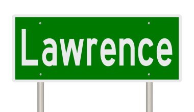 İşaretli yeşil 3D otoyol