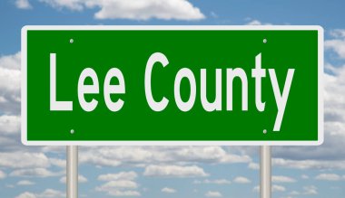 İşaretli yeşil 3D otoyol