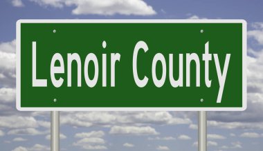 İşaretli yeşil 3D otoyol