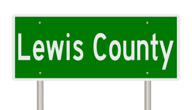 İşaretli yeşil 3D otoyol