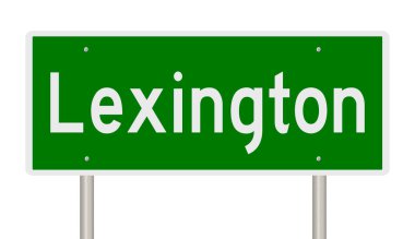 İşaretli yeşil 3D otoyol