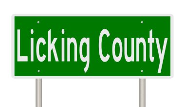 İşaretli yeşil 3D otoyol