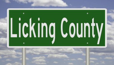 İşaretli yeşil 3D otoyol