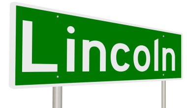 İşaretli yeşil 3D otoyol