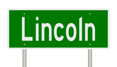 İşaretli yeşil 3D otoyol