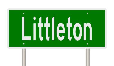 İşaretli yeşil 3D otoyol