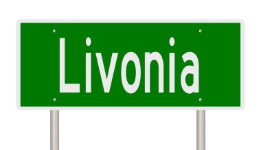 İşaretli yeşil 3D otoyol