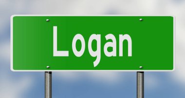 İşaretli yeşil 3D otoyol