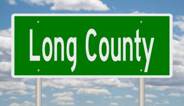 İşaretli yeşil 3D otoyol