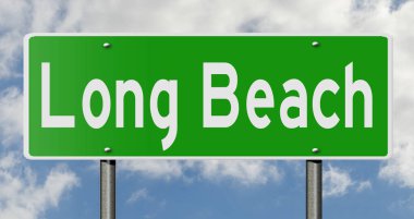 İşaretli yeşil 3D otoyol