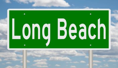 İşaretli yeşil 3D otoyol