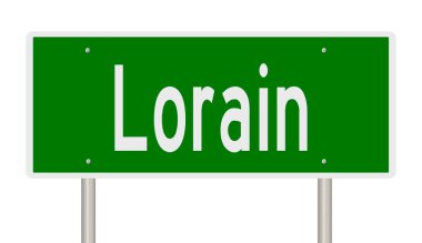 İşaretli yeşil 3D otoyol