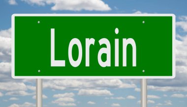 İşaretli yeşil 3D otoyol